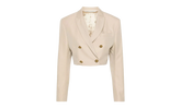Double Breasted Cropped Blazer "Cream" PWEN032S24FAB001