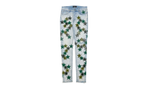 Leather Star Patch Jeans "Chemist - Light Indigo Green Multi" SS22MDS022 485
