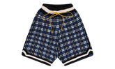 Plaid Basketball Knit Shorts "Blue" RHFW23JA23151864