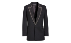 Beaded Tuxedo Jacket "Black" MJR003 001