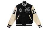 EE VARSITY LETTERMAN WOOL/LEATHER JACKET "Black/Black" EE827