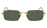 Ray-Ban Rimless "A$AP Rocky - Polished Arista Gold with Dark Green Lens" RB3928 001 71