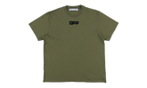 Logo Printing Round Neck Loose Short Sleeve "Olive / Black" OMAA038F21JER0015510