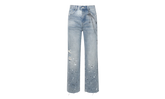 Printed Cross Chains Washed Denim Jean "Blue" BC23ZAWPT01 BLUE