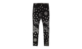 Black Cotton Flocked Bandana Skinny Jeans "Black" MDS050023