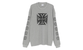 Biker Cross Waffle Long-Sleeve "Grey Melange" ME76LS181G GREY