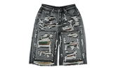 Hell Camo Denim Shorts "Black" TC25PT2202