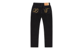DT Metallic Gold Script 501 Jeans "Black" DT391