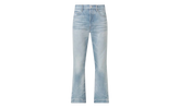 Long Straight Flare Jeans "Medium Indigo" WDR006 497 BLUE