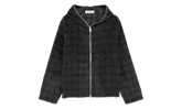 Full Zip Hoodie "Fuzzed Plum Check" M2266FF