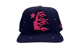 OG Logo Rhinestone Snapback Hat "Navy / Pink" HSR101