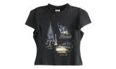 Paris Tourist Front Sleeve Baby T-Shirt WMNS "Black" WE76TR554B BLAC