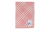 MU Wide Check Wool Silk Scarf "Sugar Pink" 8123251