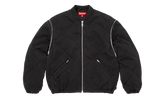 Zip-Off Sleeve Quilted Bomber Jacket "Black" SU26991