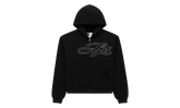 Rhinestone Script Zip Hoodie "Black" SP5der351