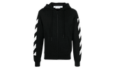 Diag Arrow Knit Zip Hoodie "Black / White" OMHA080C99KNI0011001
