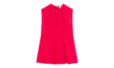SILK SLEEVELESS WAISTED TOP "Red" RW TO0016 5735 A23 594