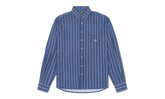 Coach Oxford Mesh Button Up Shirt "Blue" DT597