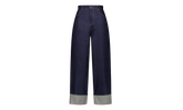 Navy Knitted Pocket Loose Fit Jeans "Blue" 52040201