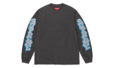 Cracked Sleeve Long Sleeves Top "SS26 - Washed Black" SU27435