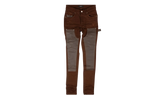 Denim Leather Workman Pants "Brown" MDS121 210