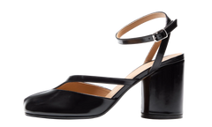 Brushed Leather Tabi Sandal Pump H80 "Black" S58WP0280P8193T8013