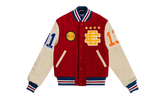 EE VARSITY LETTERMAN WOOL/LEATHER JACKET "Red/Yellow" EE828