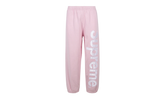 Satin Appliqué Sweatpant "FW23 - Light Pink" SU100084