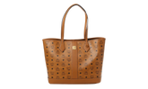 Medium Liz Shopper in Visetos "Cognac" MWPGSLR02CO001