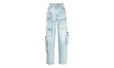Bleach Multi-Pocket Cargo Jeans WMNS "Light Blue" OWYB012F22DEN0014000