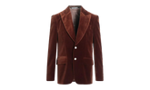 Velvet Suit Jacket "Brown" PMEN024F22FAB0016060