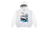 MM6 Maison Margiela Eagle Zip Up Hooded Sweatshirt "SS26 - grey" SU27172