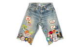 Gentlemen's Triple-Wide Long Denim Shorts "Indigo" BWA94