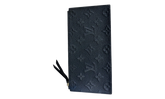 Embossed Monogram Long Wallet "Black/Gold" LVEMLWBG