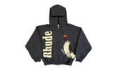 Eagle Pass Zip-Up Hoodie "Vintage Black / White" RHSS26HO08012 BLK