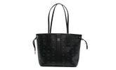 Small Liz Reversible Tote in Visetos "Black" MWPDSLR02BK001