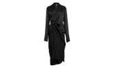 Charmeuse Wrap Dress WMNS "Black" RP02E4560 SCH 09