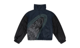 Diagonal Glass Puffer Jacket "Indigo" 11300910010AW23