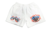 Corteiz x Barriers Shorts "White - USA Tour Exclusive" BAR46