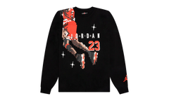 Slam Dunk Contest Holiday Long Sleeve Pixel T-Shirt "Black / Chile Red" DC9793 010