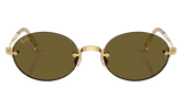 Ray-Ban Rimless "A$AP Rocky - Polished Arista Gold with Dark Brown Lens" RB3929 001 73