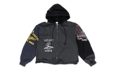 Upside Down Zip Hoodie "Black" PI00004