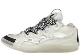 Leather Curb Sneaker White