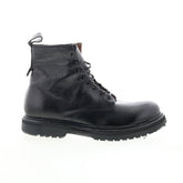 Renald Mens Black Leather Zipper Casual Dress Boots