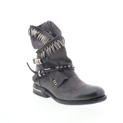 Torey Womens Black Leather Zipper Casual Dress Boots