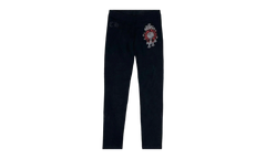 Red Scroll With Crosses Sweatpants "Black" CHRM0708