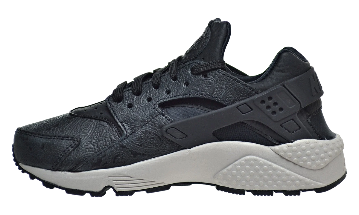 AIR HUARACHE RUN PRM WMNS"BLACK/BLACK/LIGHT BONE/DARK GR" 683818 010