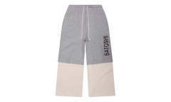 Double Layer Studded Sweatpant "Heather White" SAT005