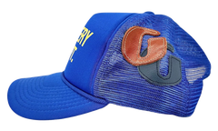 Logo Trucker Hat (4 G Patch Custom) "Blue Yellow" Qw