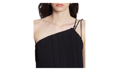 ONE-SHOULDER PLEATED LONG DRESS "Black" RW DR0011 5904 P24_10